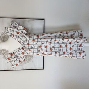 New Zara Flutter Sleeves Dress Size L